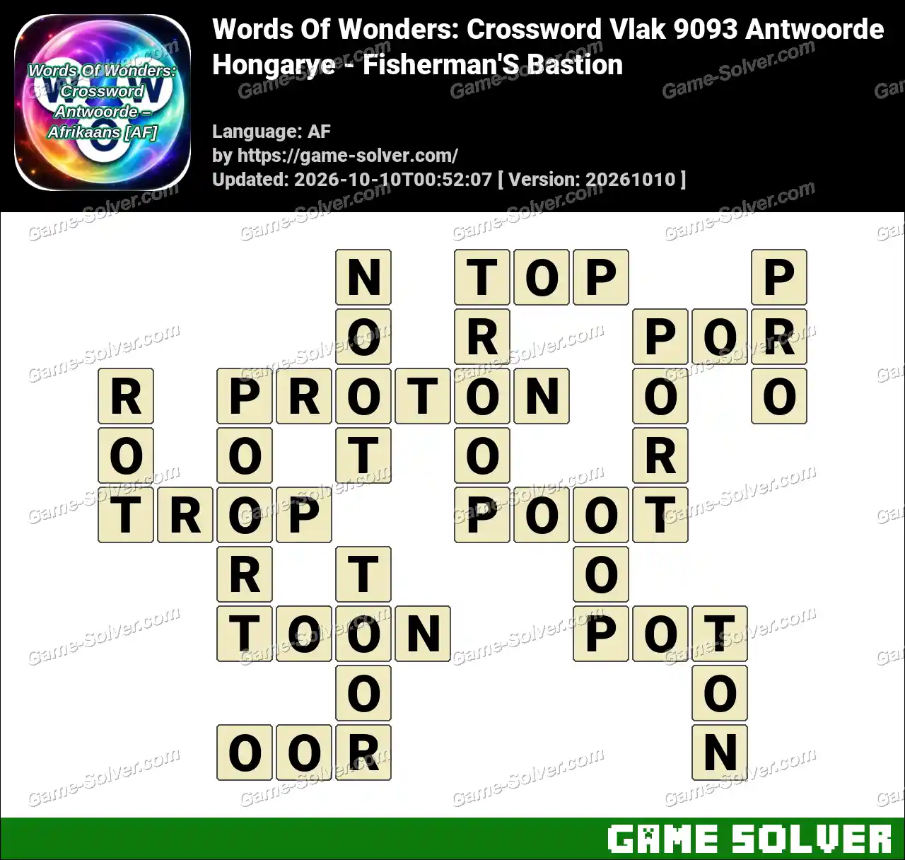 Words Of Wonders: Crossword Vlak 9093 Antwoorde – Hongarye – Fisherman’S Bastion